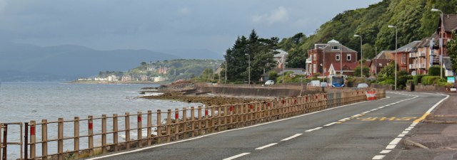 40 Slelmorlie, Ruth hiking to Wemyss Bay, Scotland