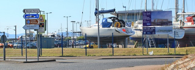 42 Ardrossan to Arran ferry terminal, Ruth hiking in Scotland