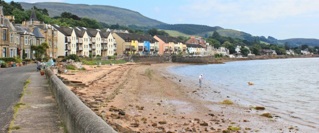43 Fairlie seaside, Ruth hiking the Ayrshire Coastal Path, Scotland