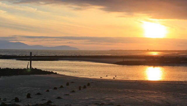 44 sunset at Irvine, Ruth Livingstone in Scotland