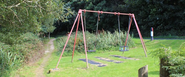 13 children's playground, Whitefarland, Ruth Livingstone hiking around Arran