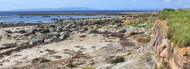 19 shore and view of Mull of Kintyre, Ruth's coastal walk, Arran