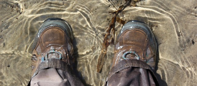 20 paddling in the sea, Ruth walking the Arran coastal way, Scotland