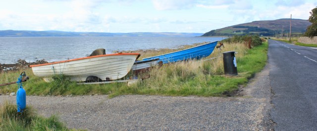 28 boats beside road, Ruth Livingston