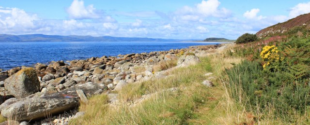 30 good path, Ruth hiking the coast of Arran, Scotland