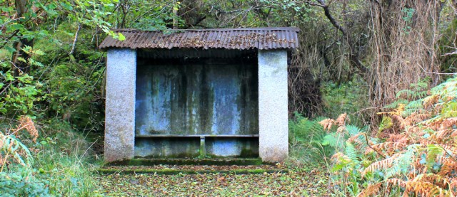 07 shelter on the way to Corrie. Ruth's coastal walk, Isle of Arran
