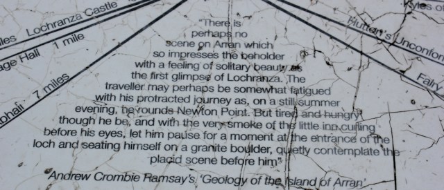 13 inscription on Newton Point, Ruth Livingstone on Arran