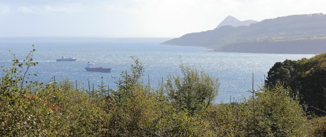 20 view over the Firth of Clyde, Ruth Livingstone hiking on Arran