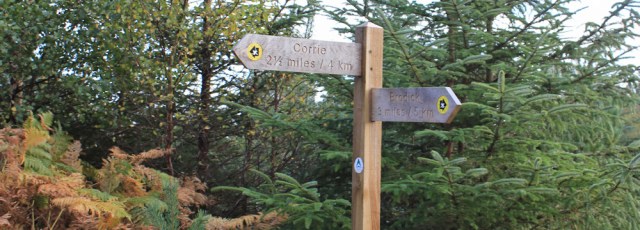 23 signpost to Brodick, Ruth's coastal walk, Arran