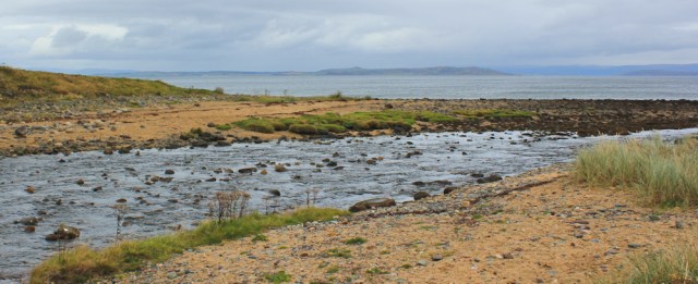 45 mouth of river, North Sannox, Ruth hiking in Arran