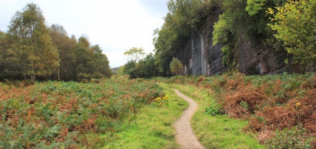 46 blue cliffs, Ruth hiking to Sannox, Arran