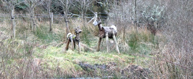 07 deer statues, Ruth Livingstone hiking in Scotland
