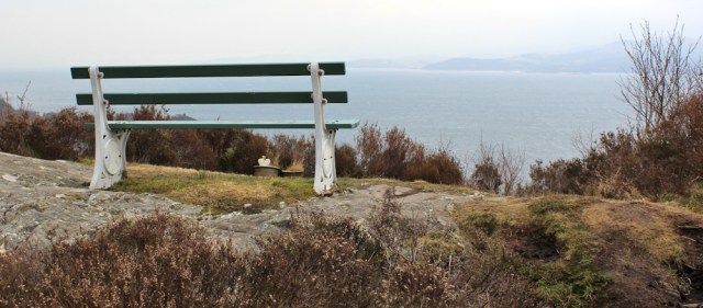 12 seat, Mull of Kintyre Way, Ruth hiking in Scotland