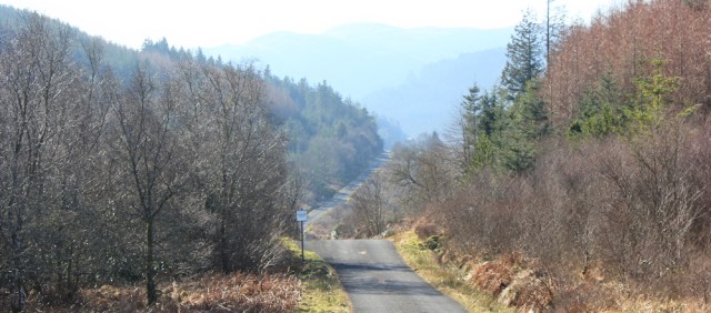 13 walking downhill to Carradale, Ruth's coastal walk, Scotland