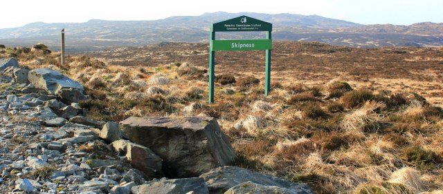 25 Entering Skipness, Ruth hiking the Kintyre Way