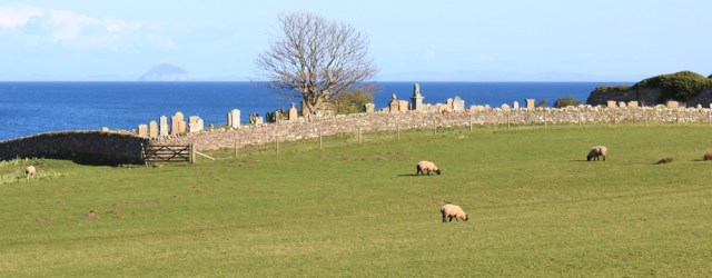 36 Church and sheep, Ruth's coastal walk, Kintyre, Scotland