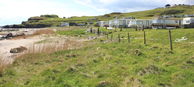 49 Kilmanshenachan and caravan site, Ruth's coastal walk, Mull of Kintyre