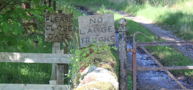 06 no large trucks, Ruth's coastal walk, Argyll, Scotland