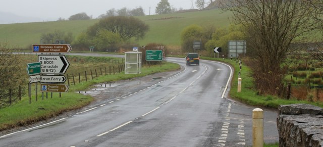 09 turnoff to Skipness, Ruth's coastal walk around Kintyre, Scotland