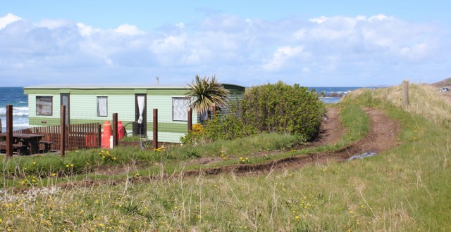 17 static caravans, Ruth Livingstone hiking in Kintyre