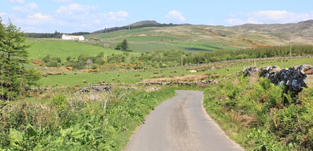 29 winding road from Kilberry, Ruth's coastal walk around Argyll