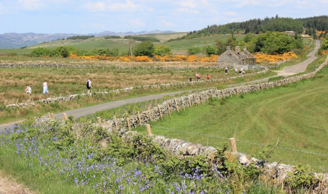 33 hiking family, road from Kilberry, Ruth's coastal walk around Scotland