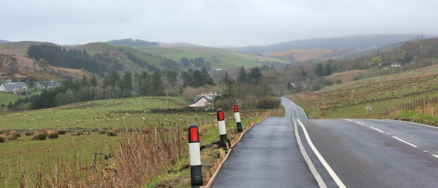 58 road to Clachan, Ruth hiking the Kintyre Way, Scotland