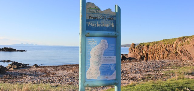 63 end or beginning of Kintyre Way, Ruth in Machrihanish