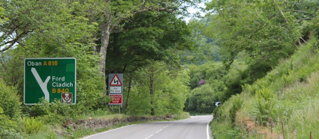 01 road to Oban, Ruth's coastal walk, Scotland