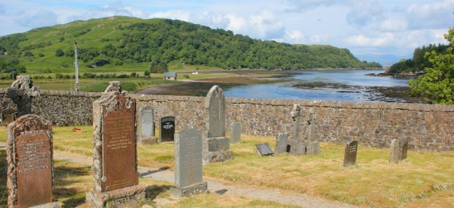 05 cemetery at Kilninver, Ruth's coast walk around Scotland