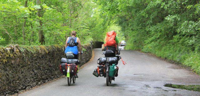05 cycle touring, Oban, Ruth walking the coast of Scotland