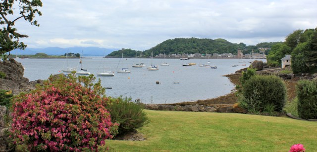 06 view of Oban, Ruth walking the coast of Scotland