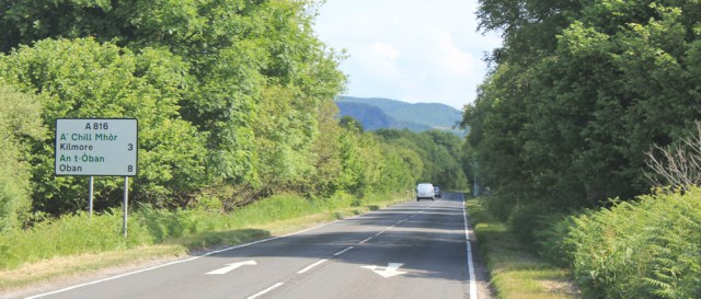 07 road to Oban, A816, Ruth's coast walk around Scotland