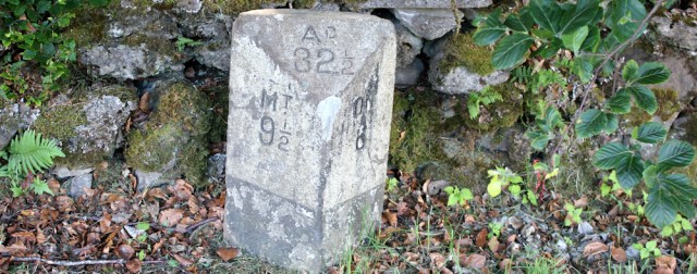 09 incomprehensible marker stone, Ruth's coast walk around Scotland