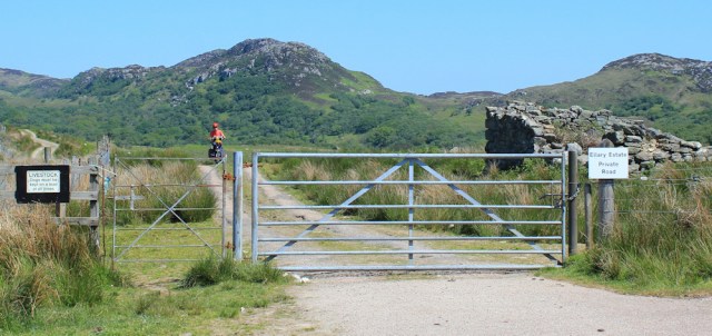 10 mountain bikers, Ellary Estate, Ruth's coastal walk, Argyll, Scotland