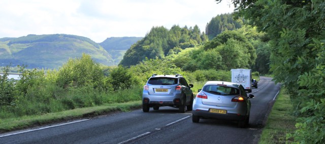 10 traffic on A816, Ruth Livingstone hiking to Oban