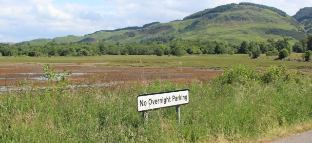 12 no overnight parking, why not, Ruth's coast walk around Scotland
