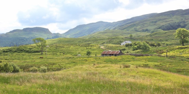 12 open countryside, near Kilmelford, Ruth hiking the coast of Scotland