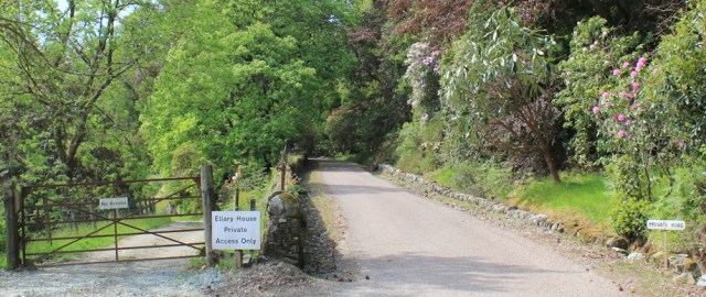 12 private road to Ellary House, Ruth's coastal walk, Argyll, Scotland
