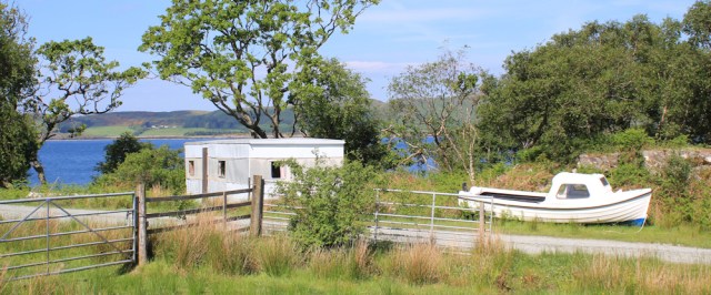 13 caravans and boats, Ruth's coastal walk, Knapdale, Scotland
