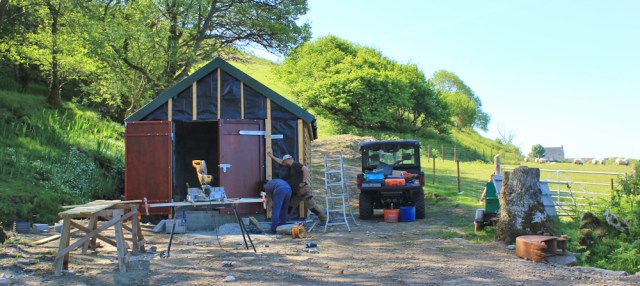 14 shed construction, Ruth's coastal walk, Knapdale, Scotland