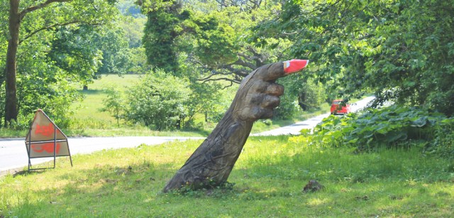 15 finger pointing to Ardfern, Ruth's coastal walk, Scotland