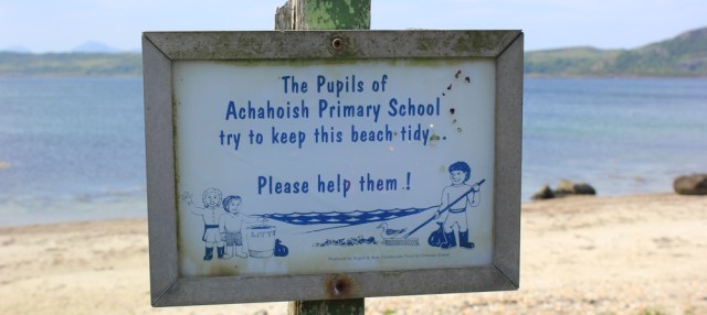 16 keep this beach tidy, Ruth's coastal walk, Argyll, Scotland