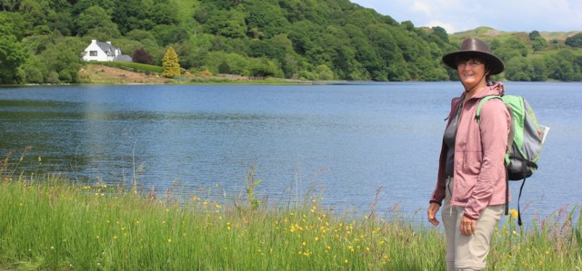 20 self portrait, Loch Nell, Ruth Livingstone in hiking gear