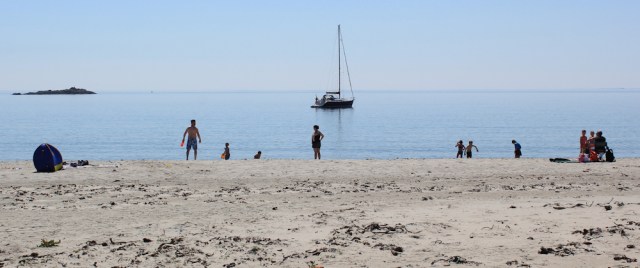 21 Kilmory beach, Ruth hiking the coast of Scotland