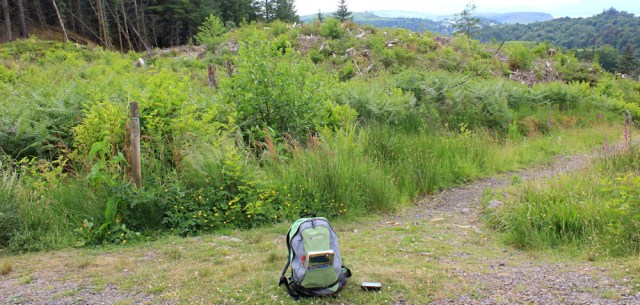 37 lots of paths, Black Mount, Ruth Livingstone hiking to Oban