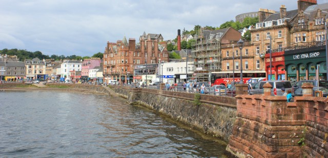 46 Oban waterside, Ruth Livingstone hiking the coast of Scotland