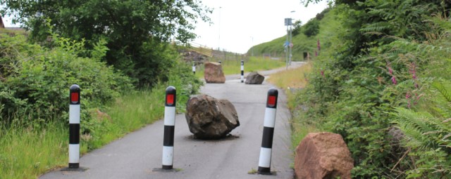51 closed road, Druim Mor, Ruth's coast walk to Oban
