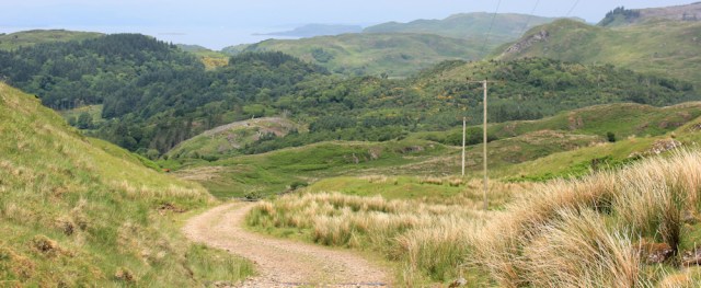 52 hiking down Bealach Gaoithe, Ruth's walk around Scotland's coast