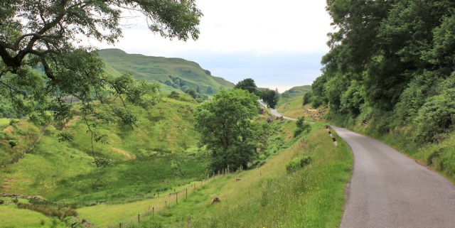 54 road to Roseview campsite, Ruth's coast walk around Scotland, Oban